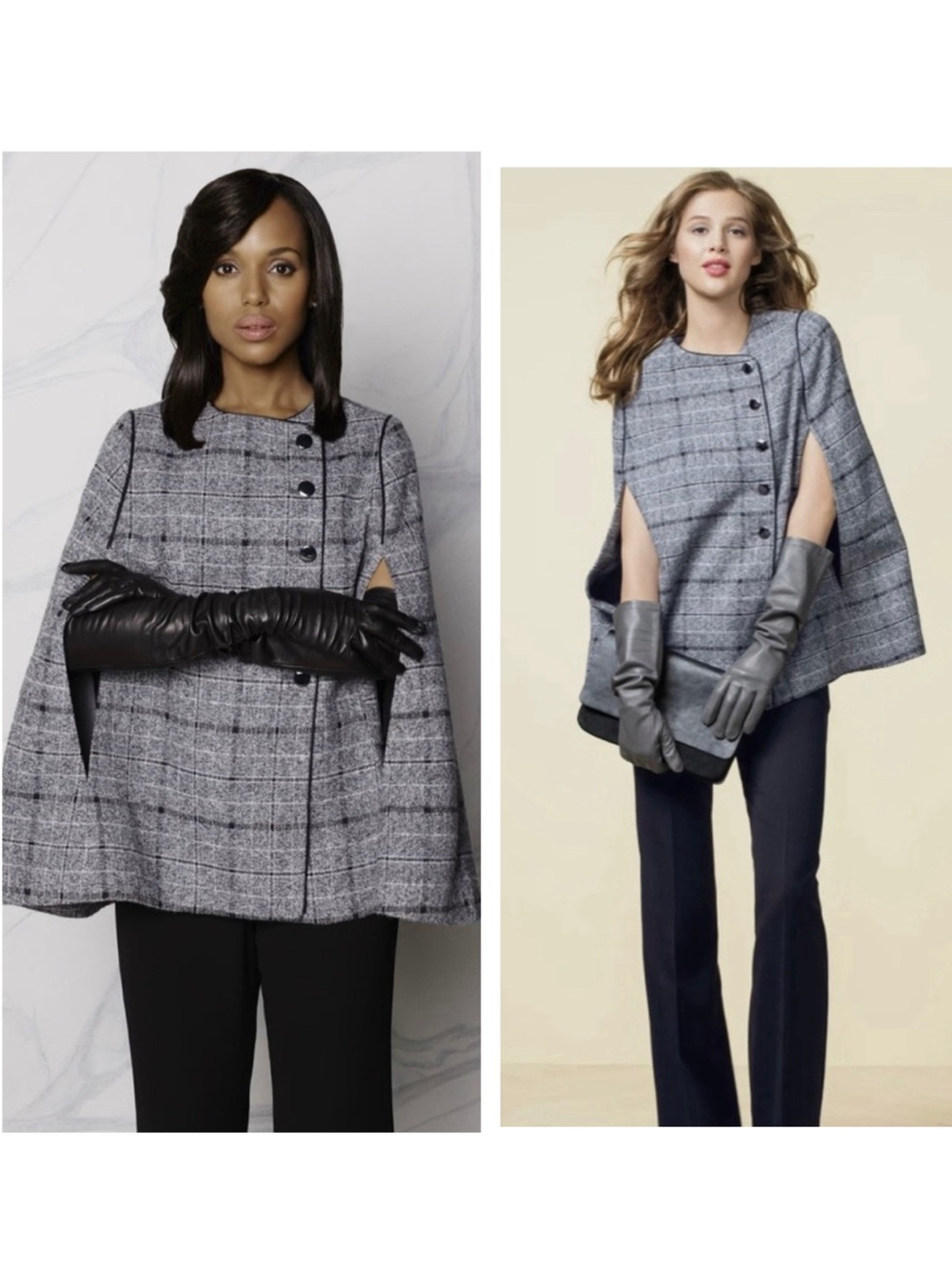 The Limited Olivia Pope Scandal Collection Plaid Cape Coat